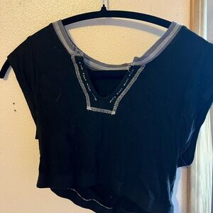 Black and Gray Women's Top